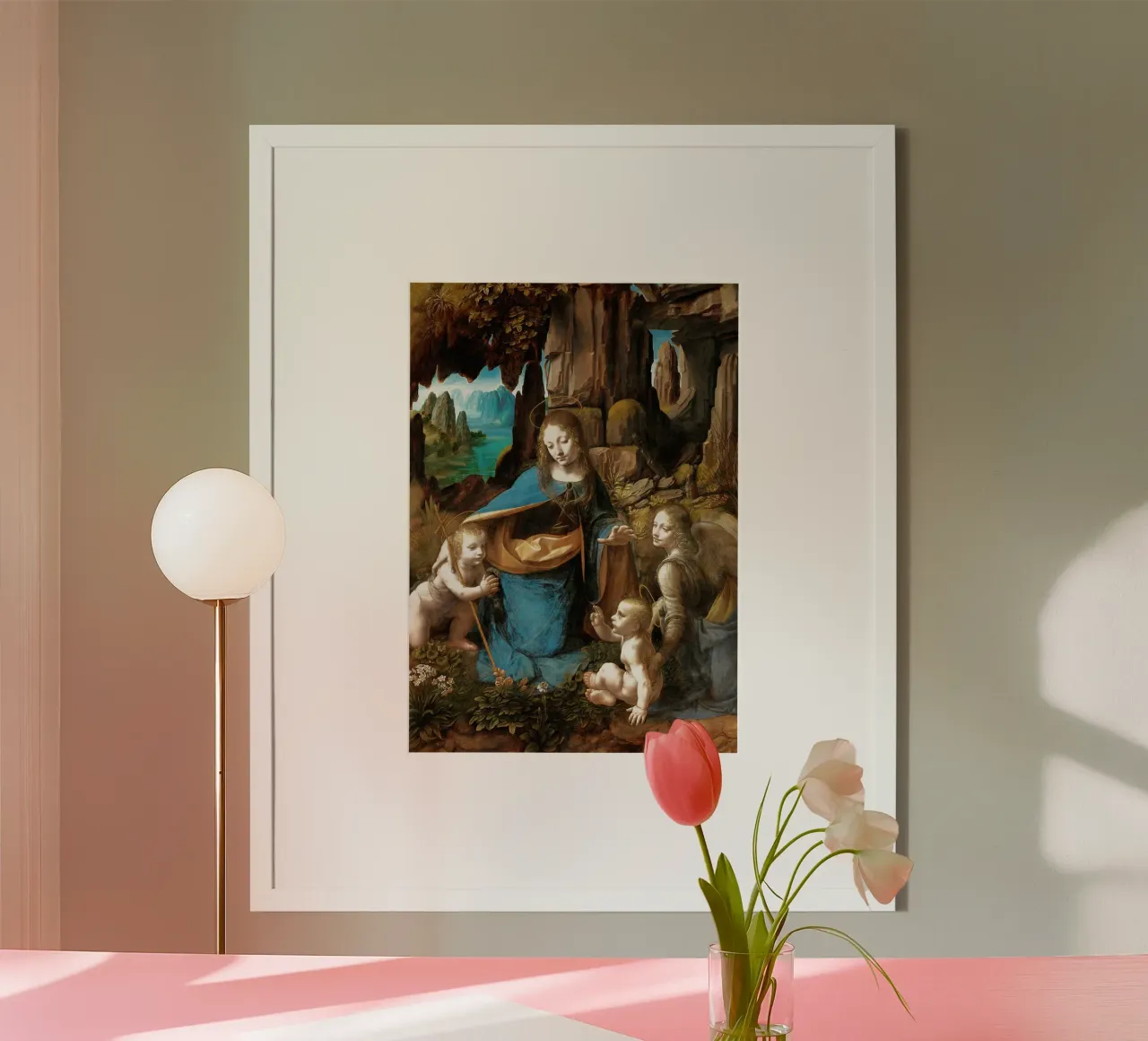 La Vergine delle Rocce I di Leonardo da Vinci poster da James McIntosh