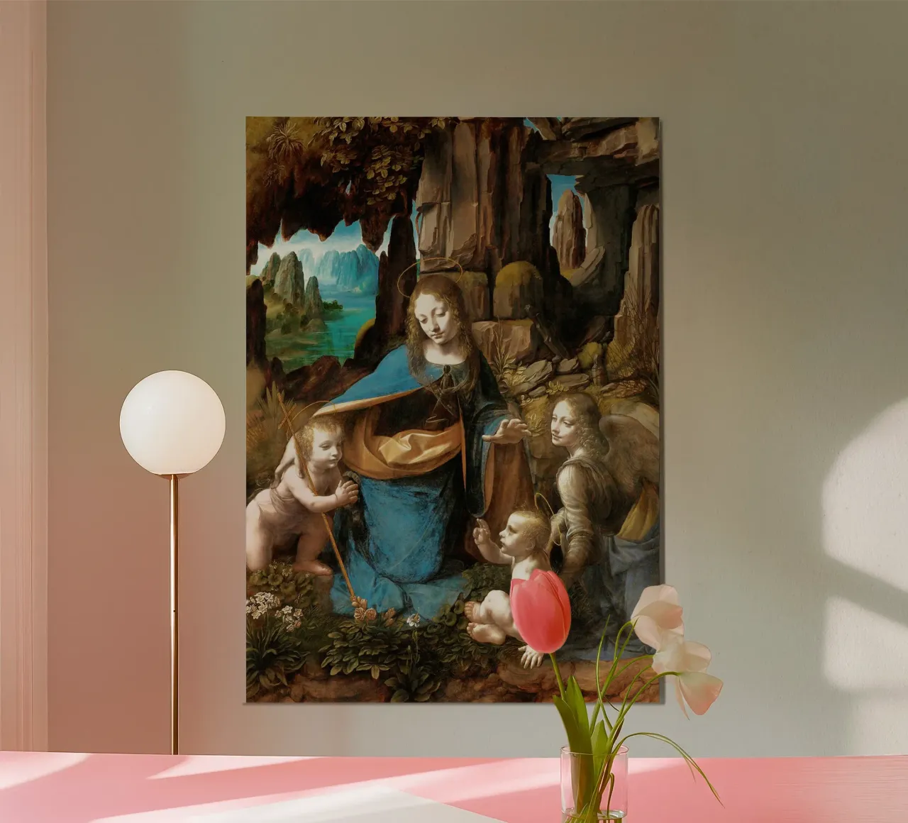 La Vergine delle Rocce I di Leonardo da Vinci poster da James McIntosh