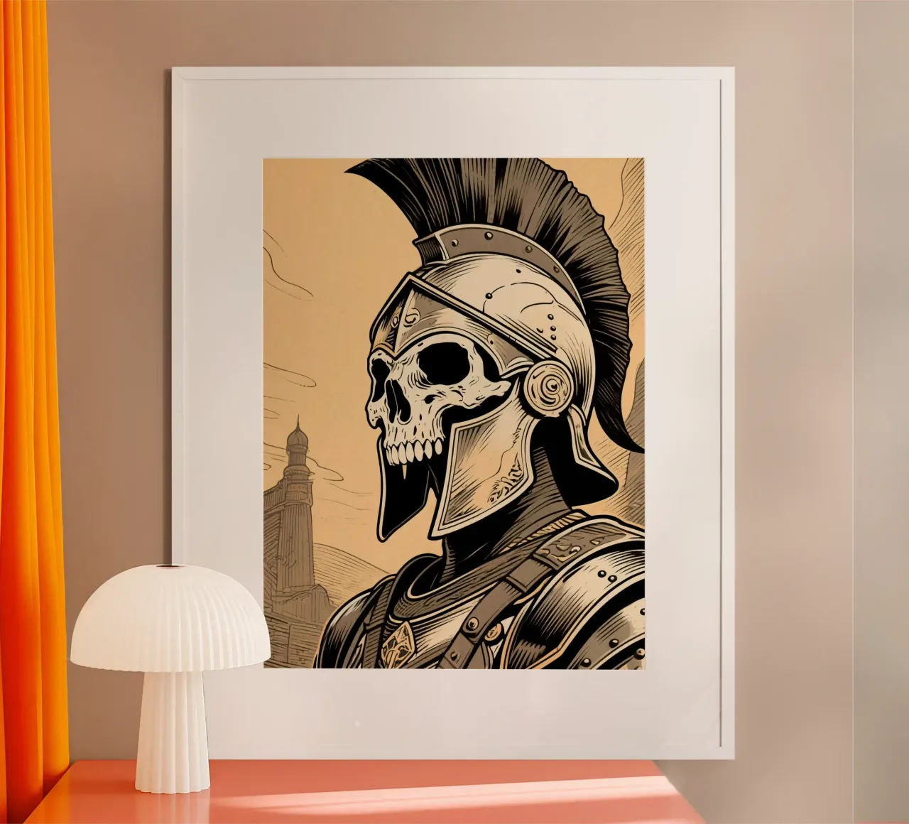 Skull Spartan poster da knowledge