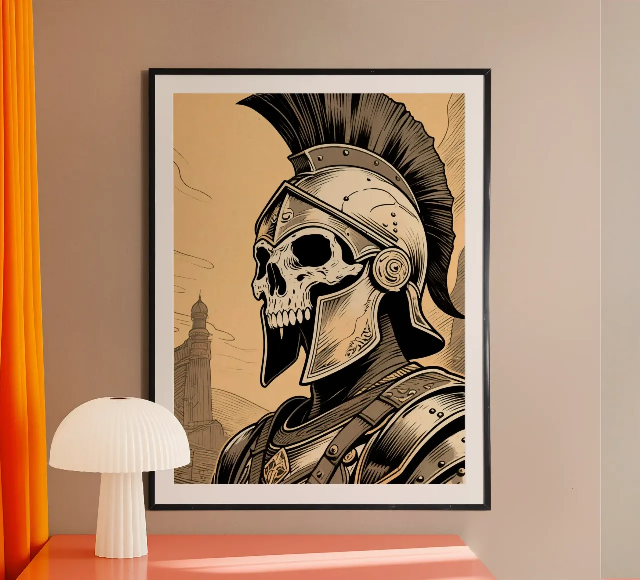 Skull Spartan poster da knowledge