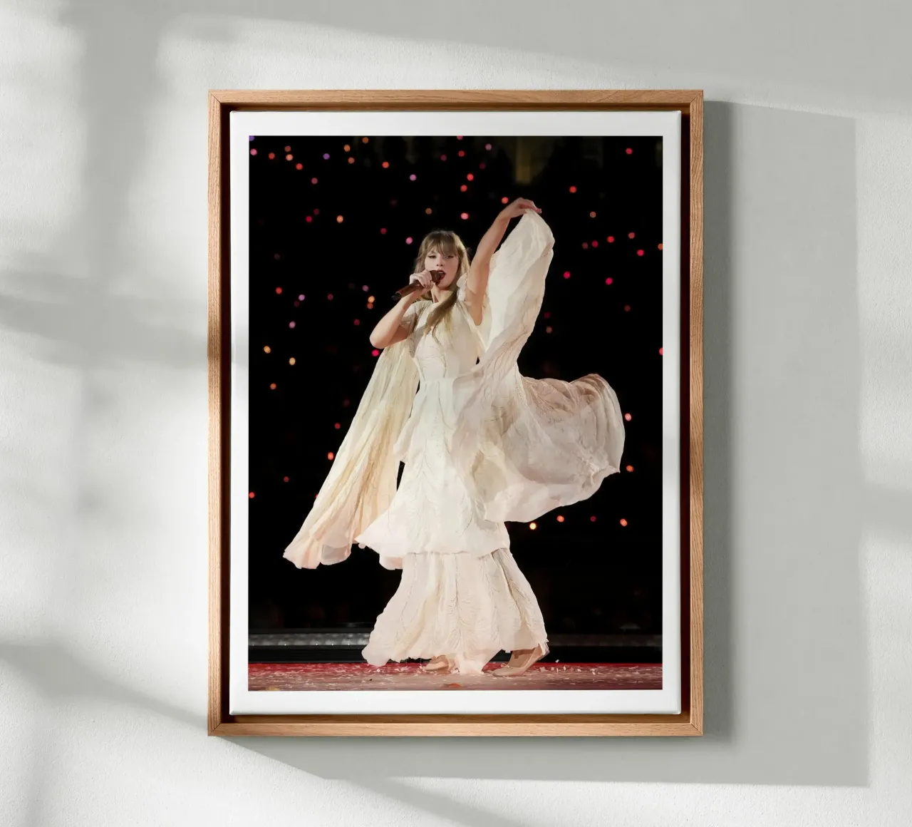 Witte jurk concert Taylor Swift canvas met Baklijst van ramdakjagualma