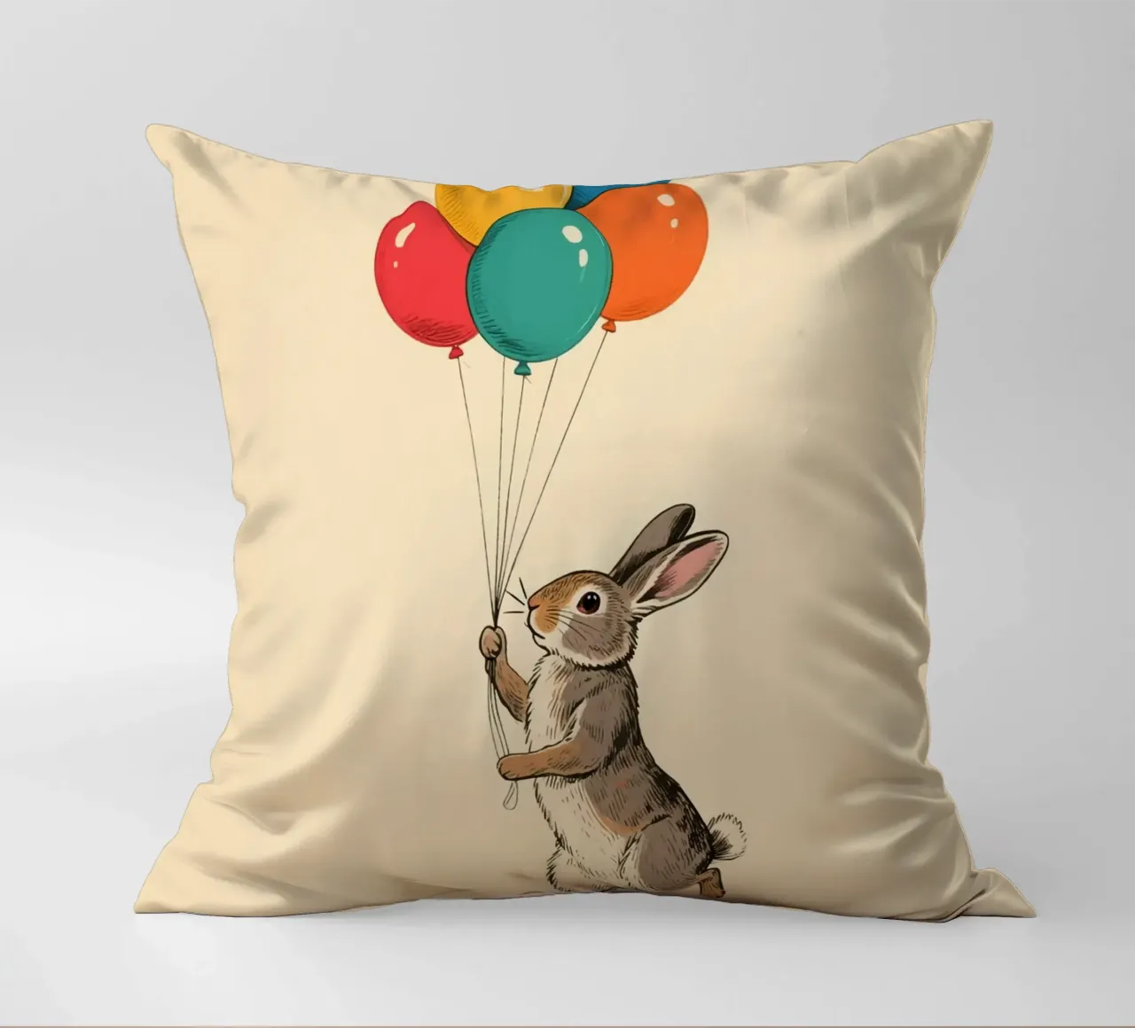 Rabbit Balloons cuscino da knowledge