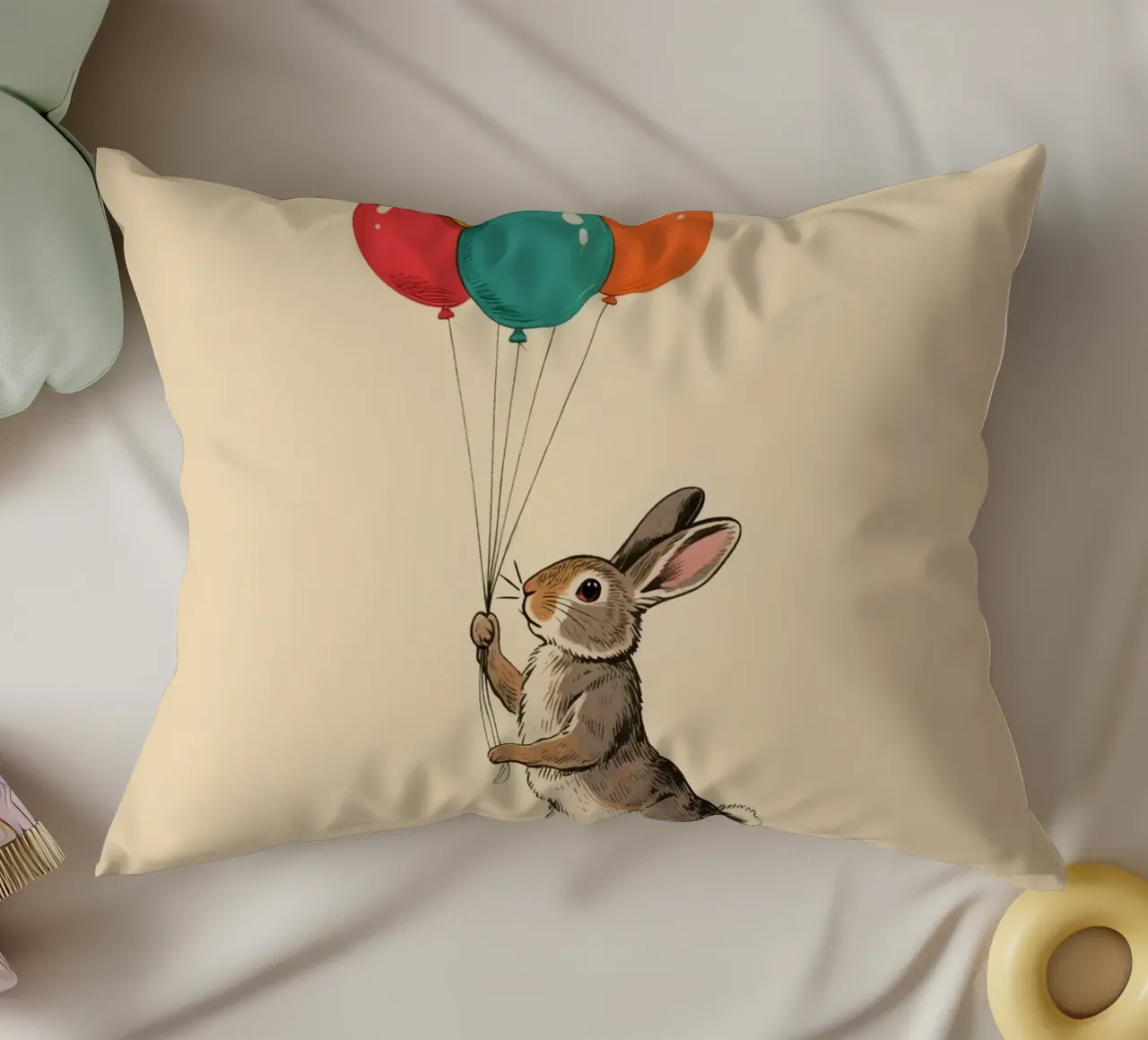 Rabbit Balloons cuscino da knowledge