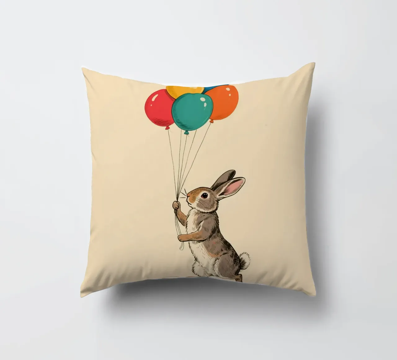 Rabbit Balloons cuscino da knowledge