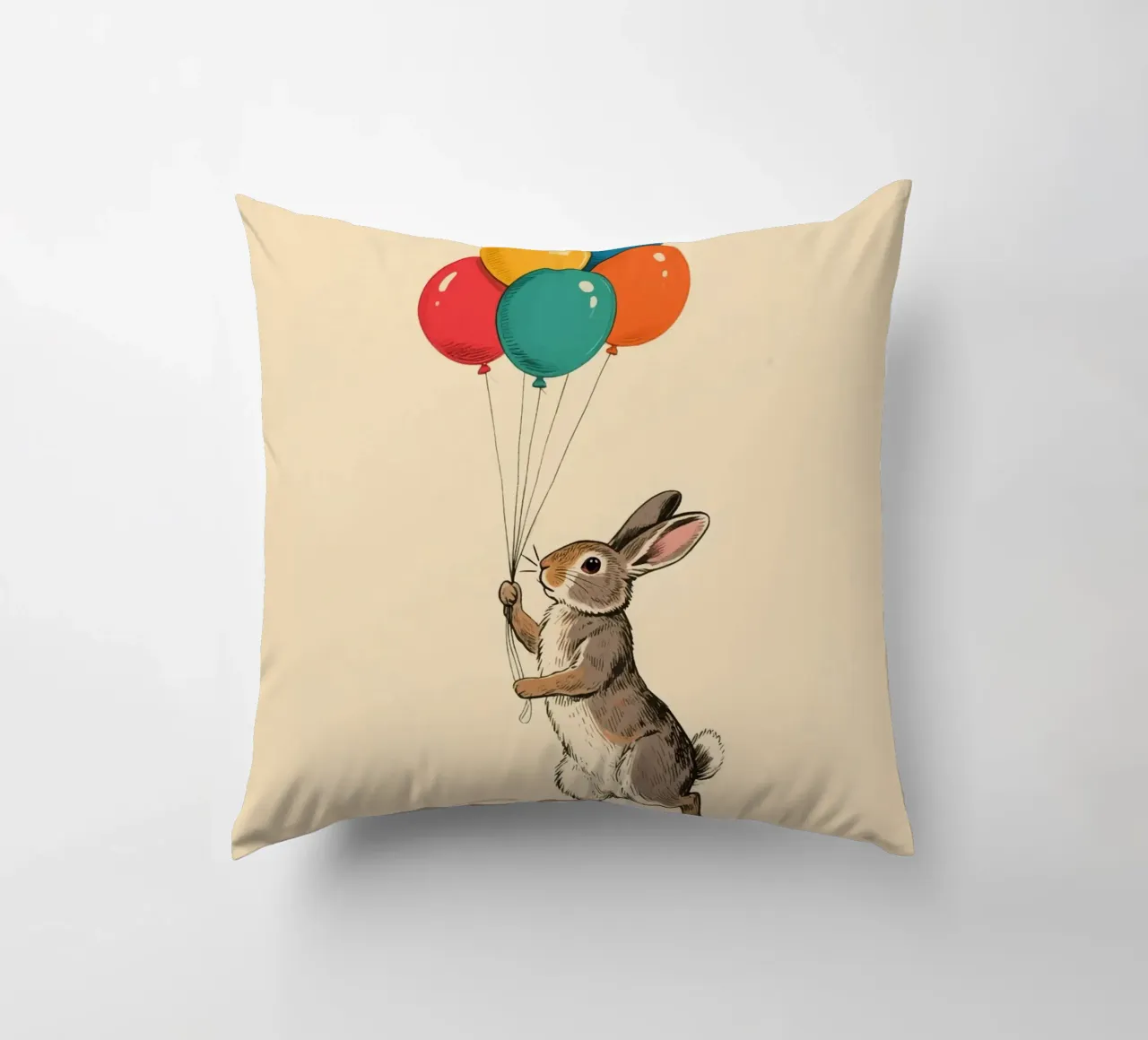 Rabbit Balloons cuscino da knowledge