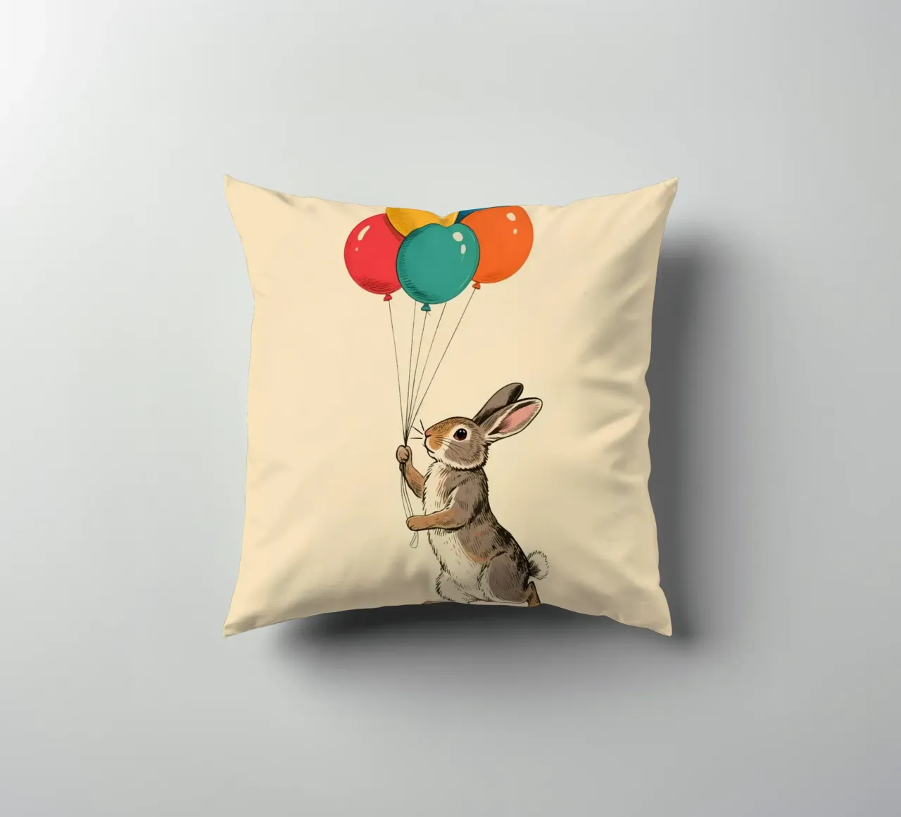 Rabbit Balloons cuscino da knowledge