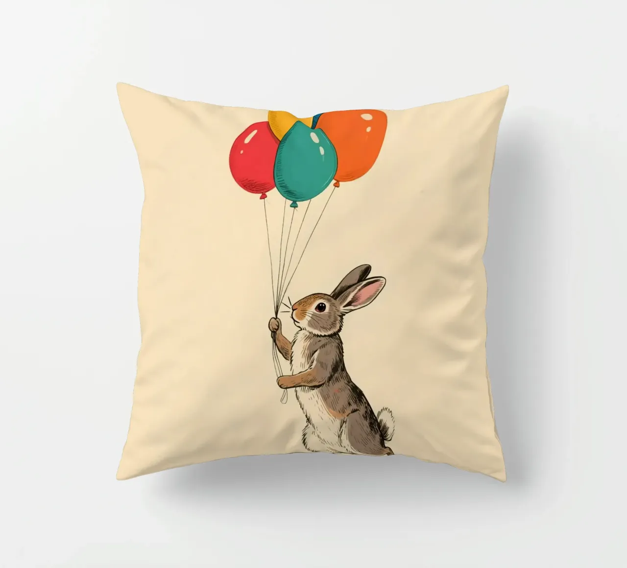Rabbit Balloons cuscino da knowledge