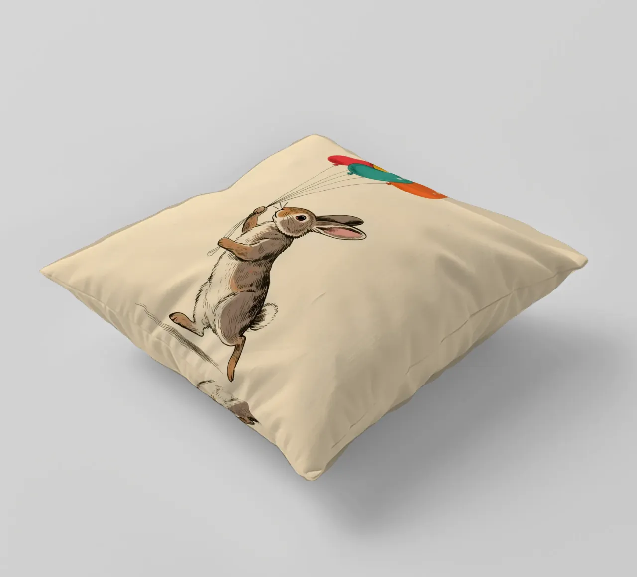 Rabbit Balloons cuscino da knowledge