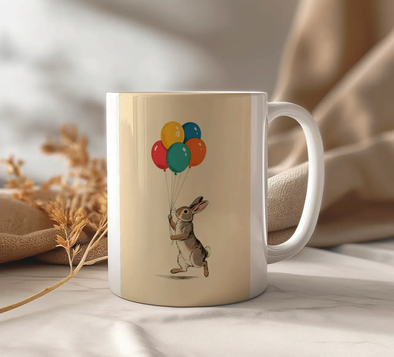 Rabbit Balloons tazza in ceramica da knowledge