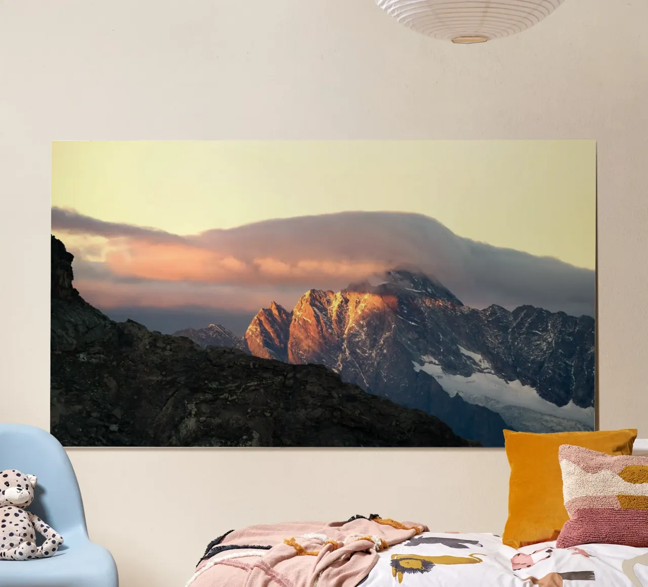 pendio di montagna all'alba poster da Earthly Visions