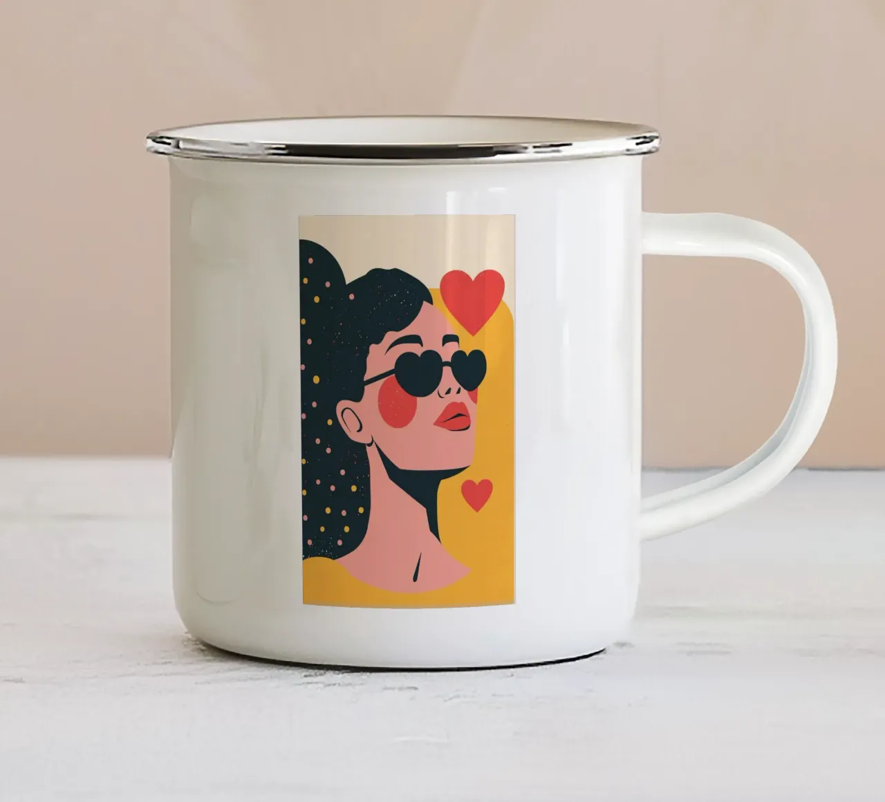 Love Yourself tazza in smalto da Colormenta