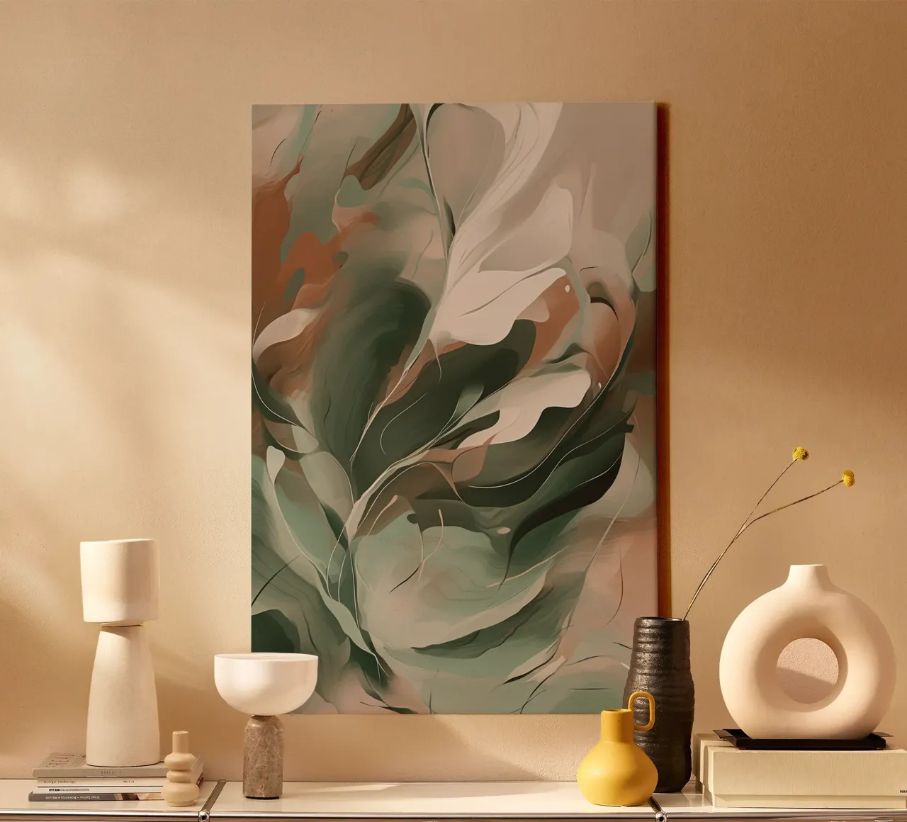 Ethereal Leaves tela con Cornice a cassetta da Colormenta