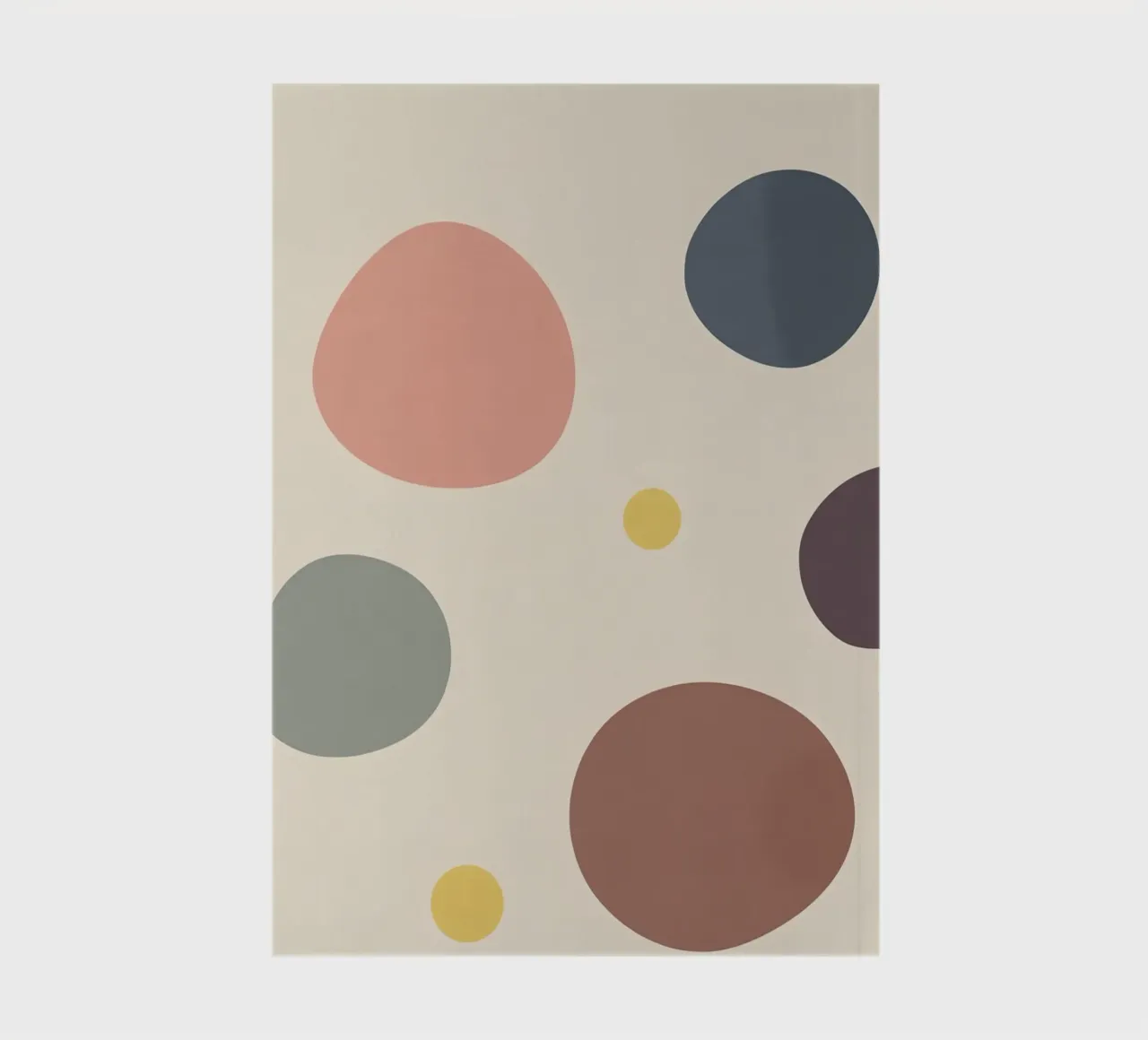 Abstract Arrangement of Colored Rounded Shapes on Beige notebook by DesignDoodle