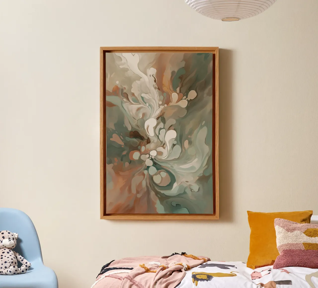 Blooming Flow tela con Cornice a cassetta da Colormenta