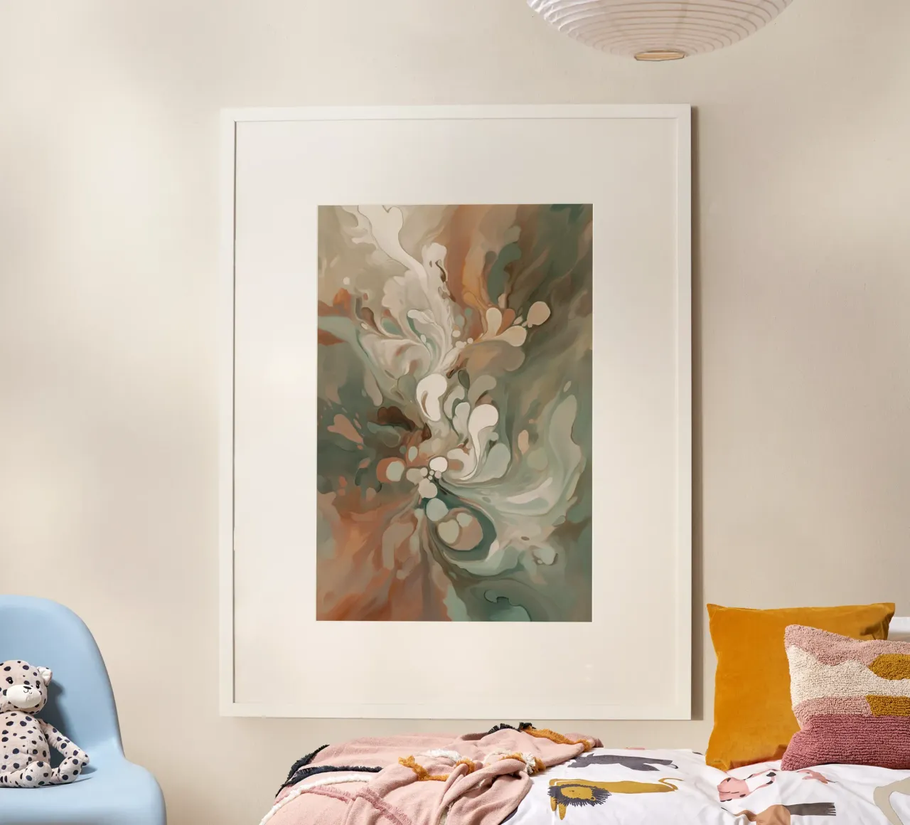 Blooming Flow poster con telaio in legno da Colormenta