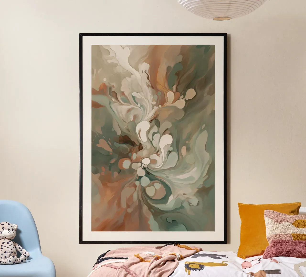 Blooming Flow poster con telaio in legno da Colormenta