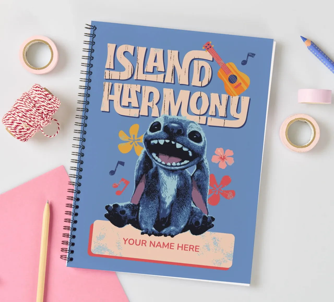 Stitch - Island Harmony - Notebook spiral notebook by Stitch