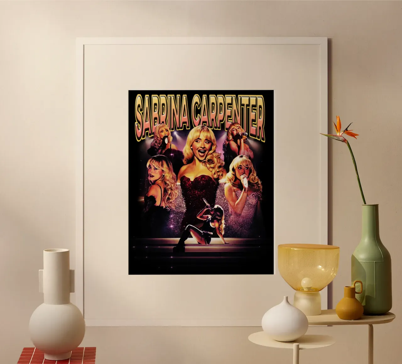 Pop Sabrina Carpenter poster con telaio in legno da mannys_artt