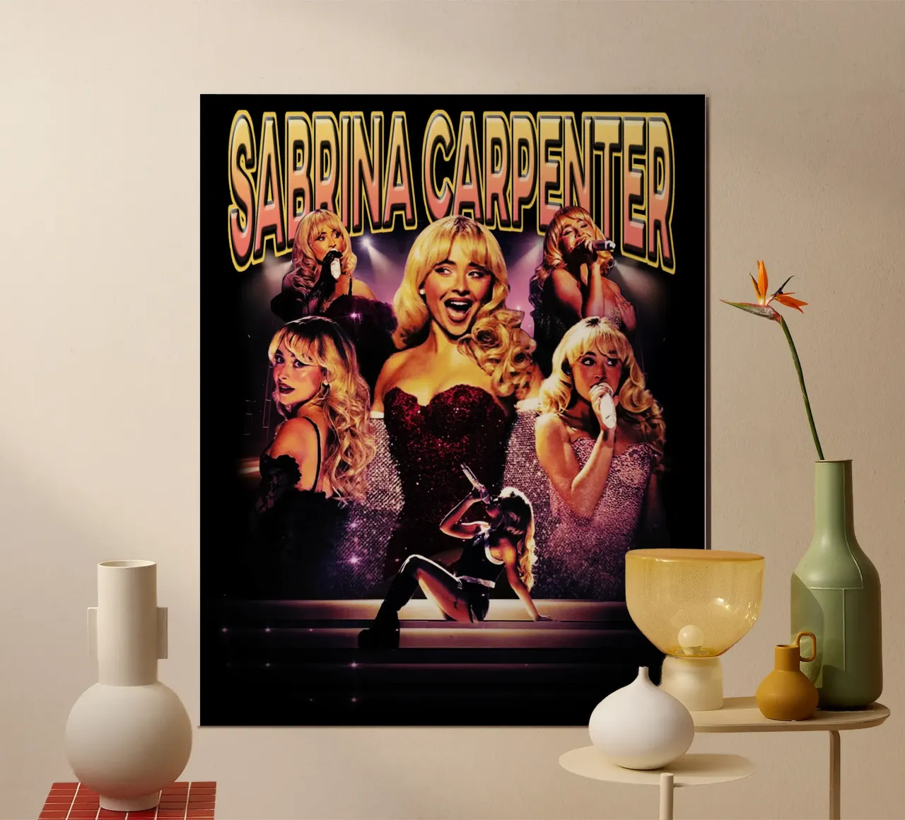 Pop Sabrina Carpenter poster con telaio in legno da mannys_artt