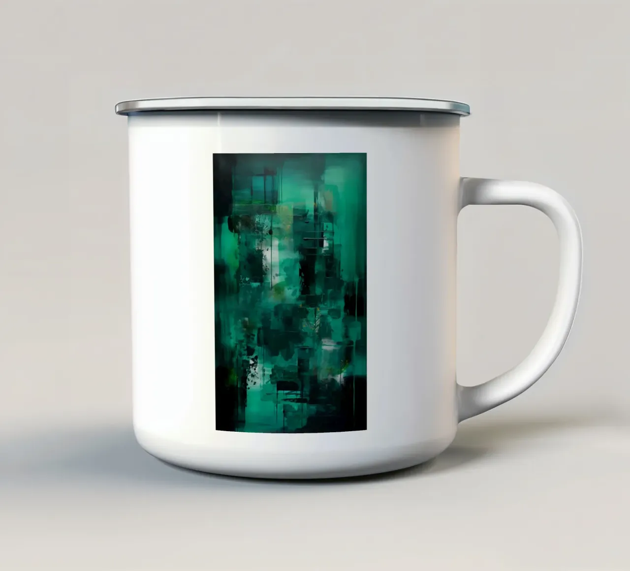 Emerald Echoes tazza in smalto da Mosaic Dialogue