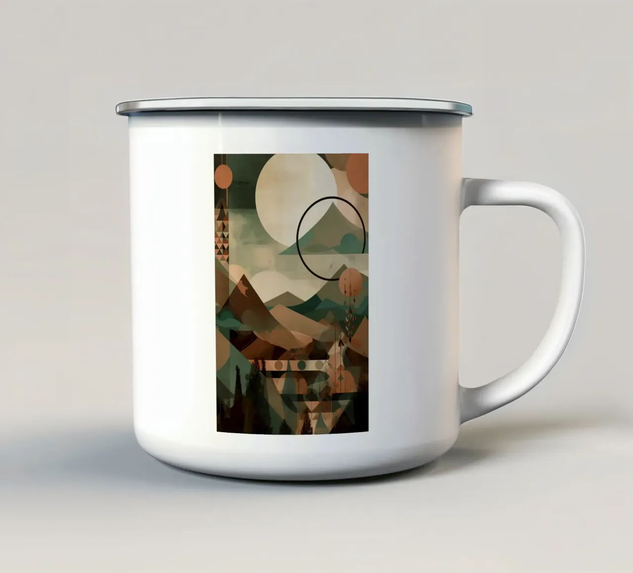Geometric Horizons tazza in smalto da Colormenta