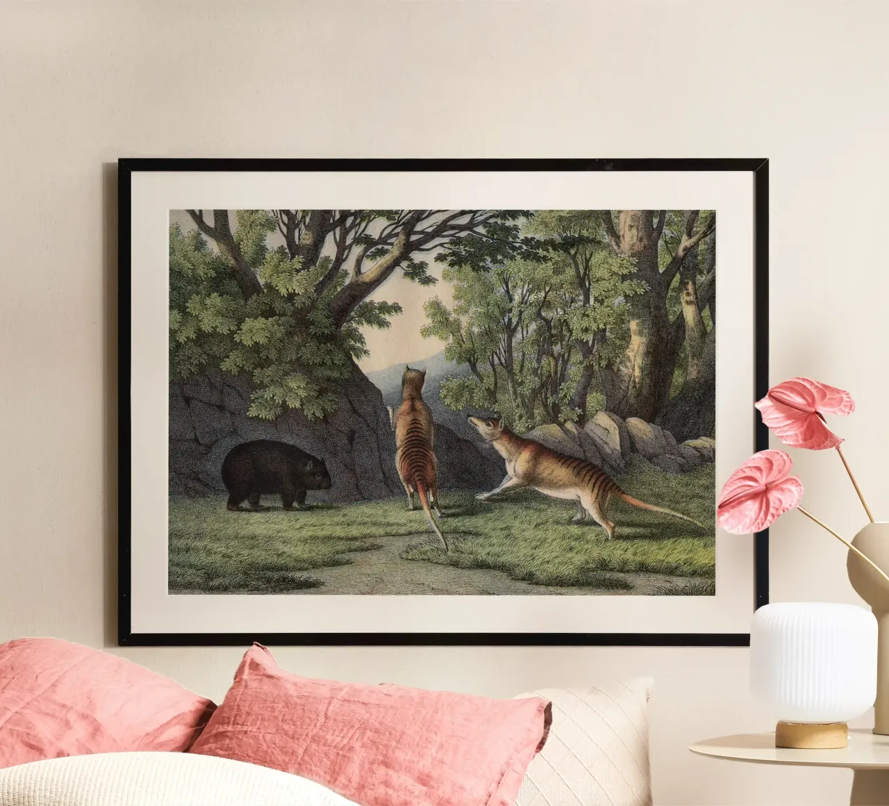 Vintage Kolb 6 Tafel 24 Tigerwolf poster da Vintage Print Collection