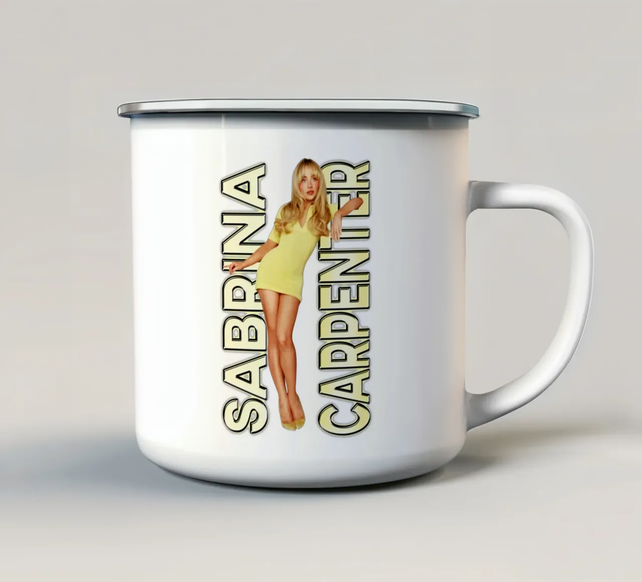 Dansa Sabrina Carpenter tazza in smalto da mannys_artt