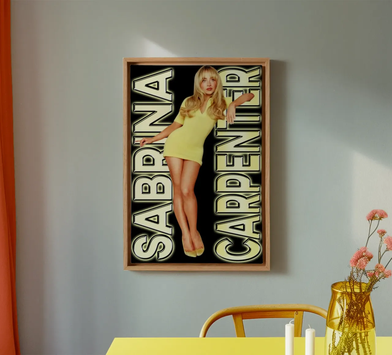 Dansa Sabrina Carpenter tela con Cornice a cassetta da mannys_artt