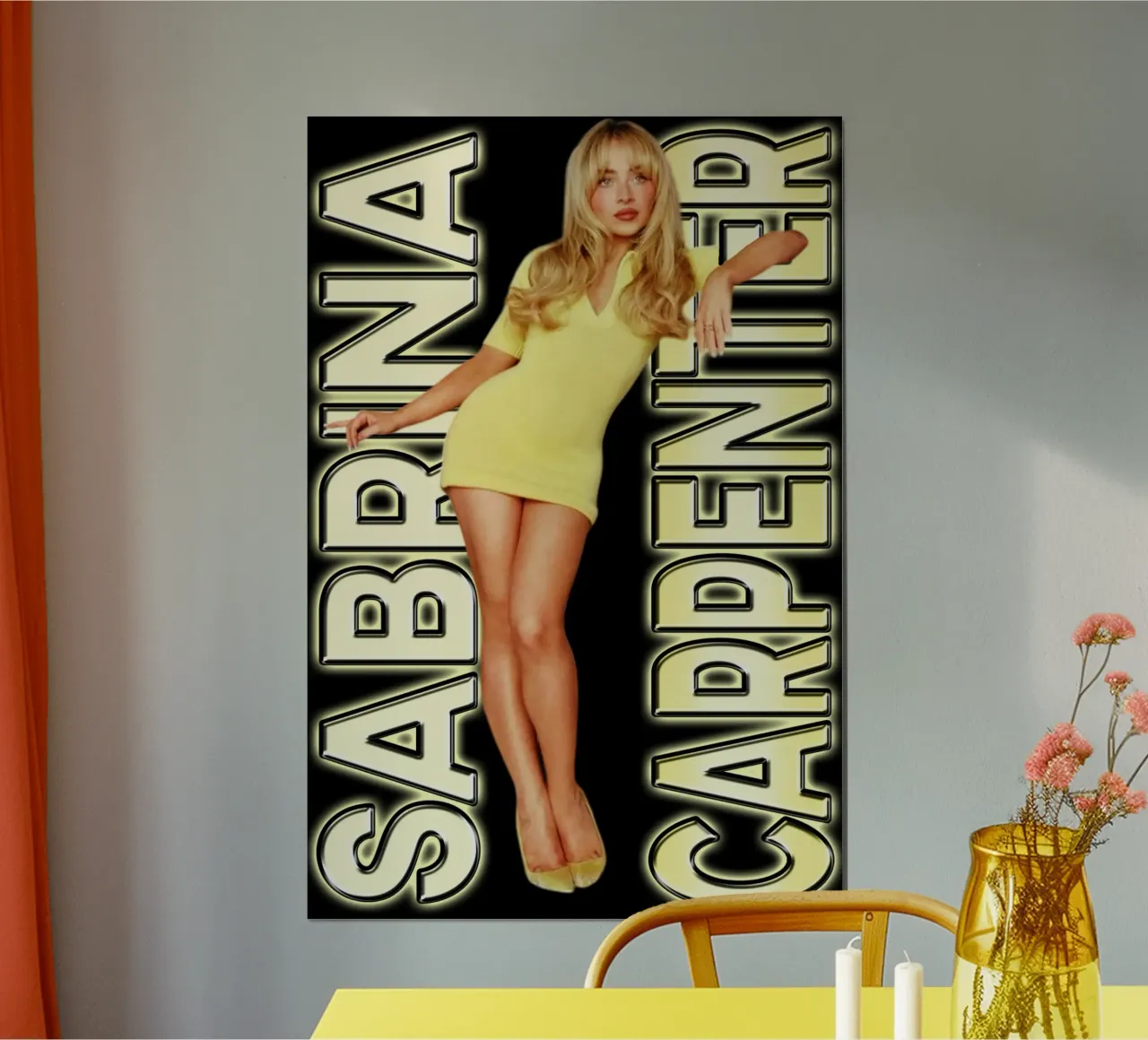 Dansa Sabrina Carpenter poster con telaio in legno da mannys_artt