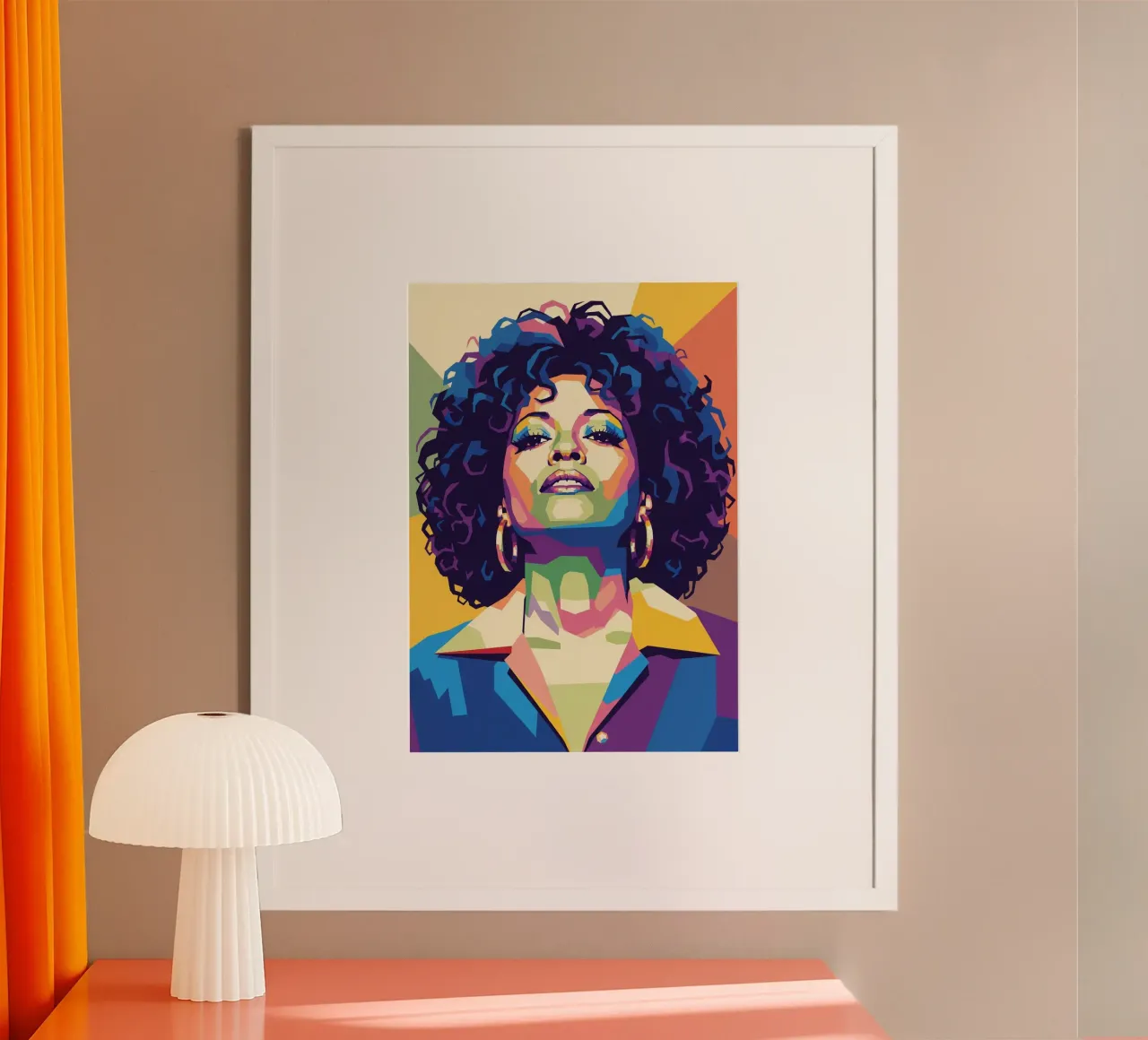 Diana Ross ritratto pop art poster da Hantamrata