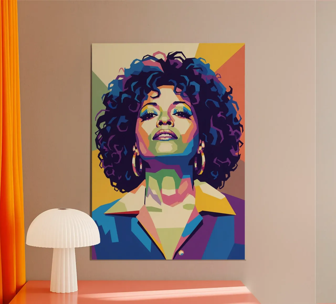 Diana Ross ritratto pop art poster da Hantamrata