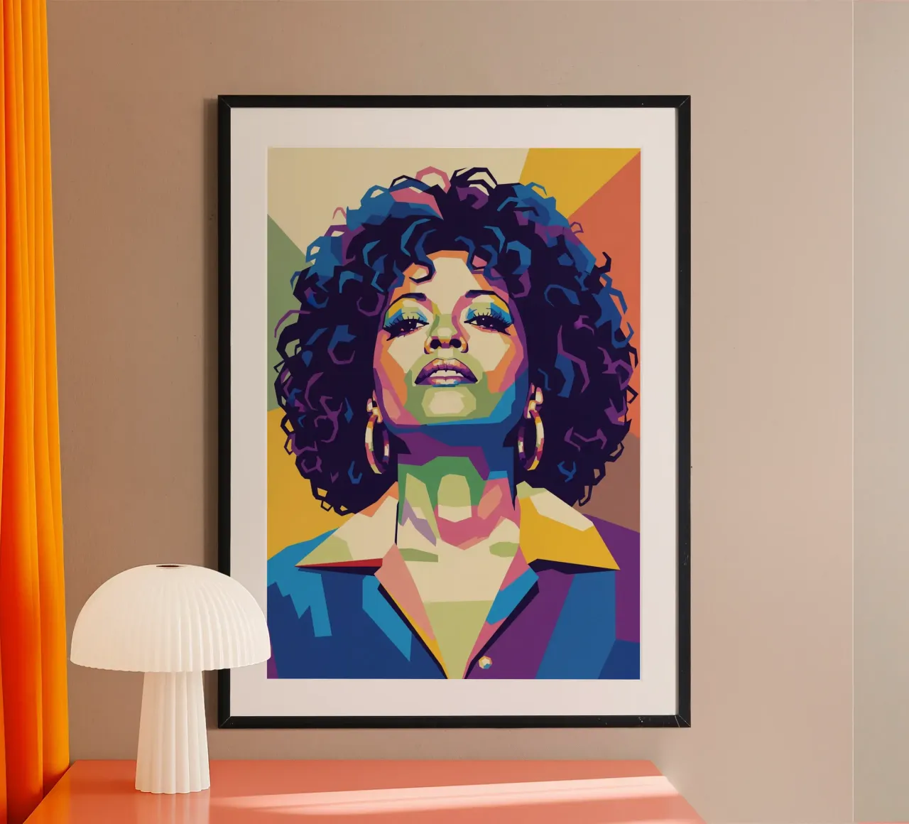 Diana Ross ritratto pop art poster da Hantamrata