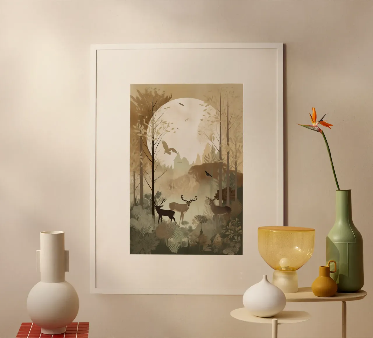 Forest Serenity poster con telaio in legno da Colormenta