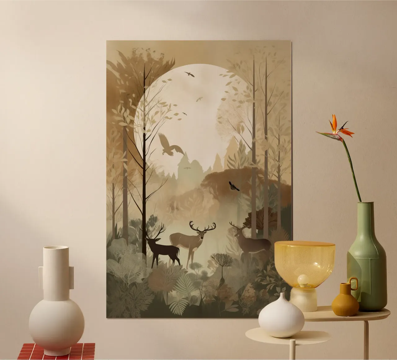Forest Serenity poster con telaio in legno da Colormenta