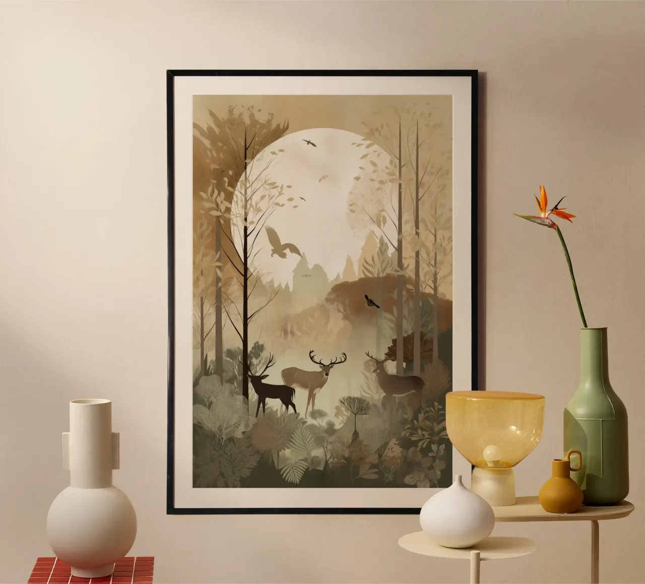 Forest Serenity poster con telaio in legno da Colormenta