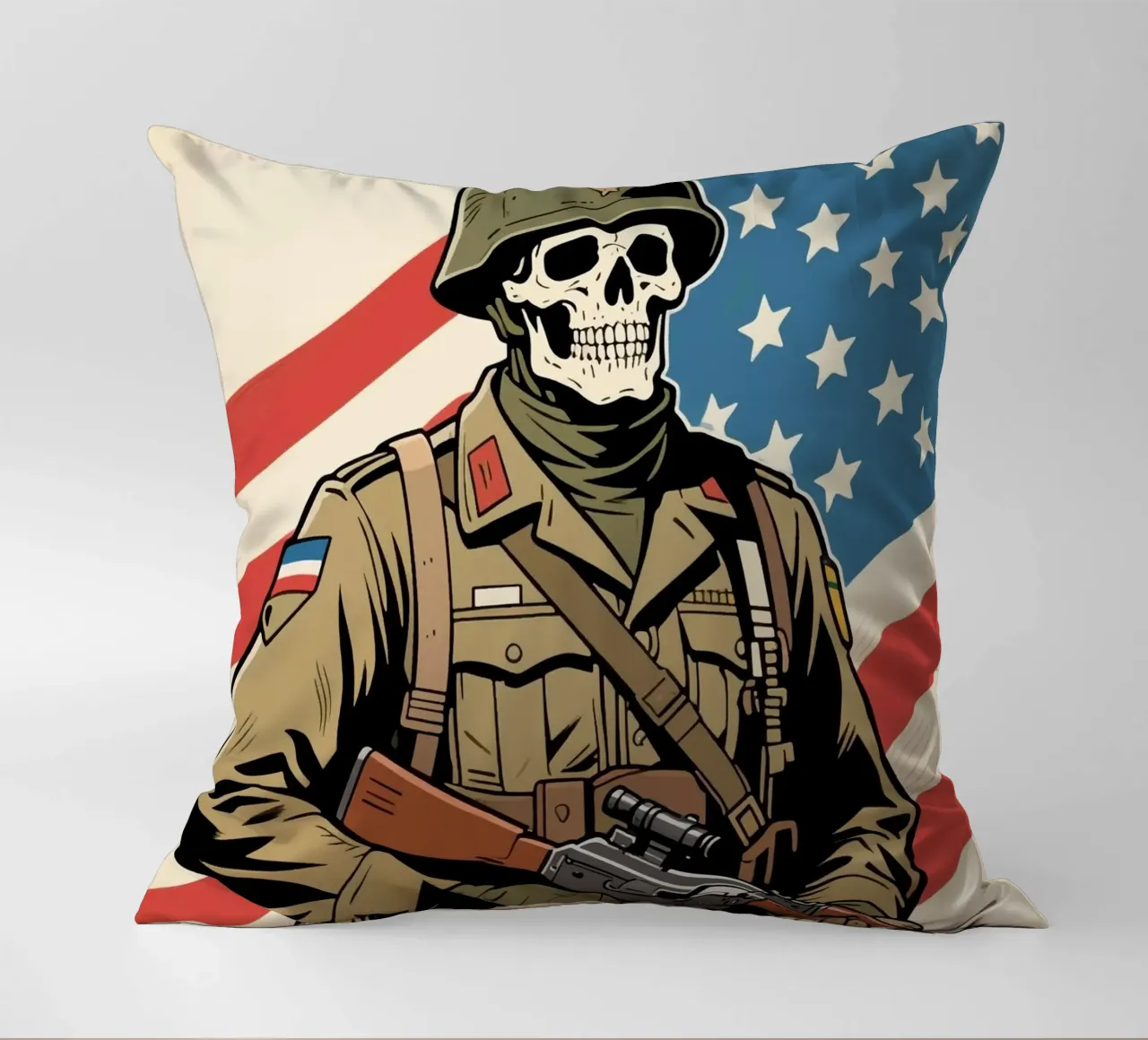Skull Army cuscino da knowledge