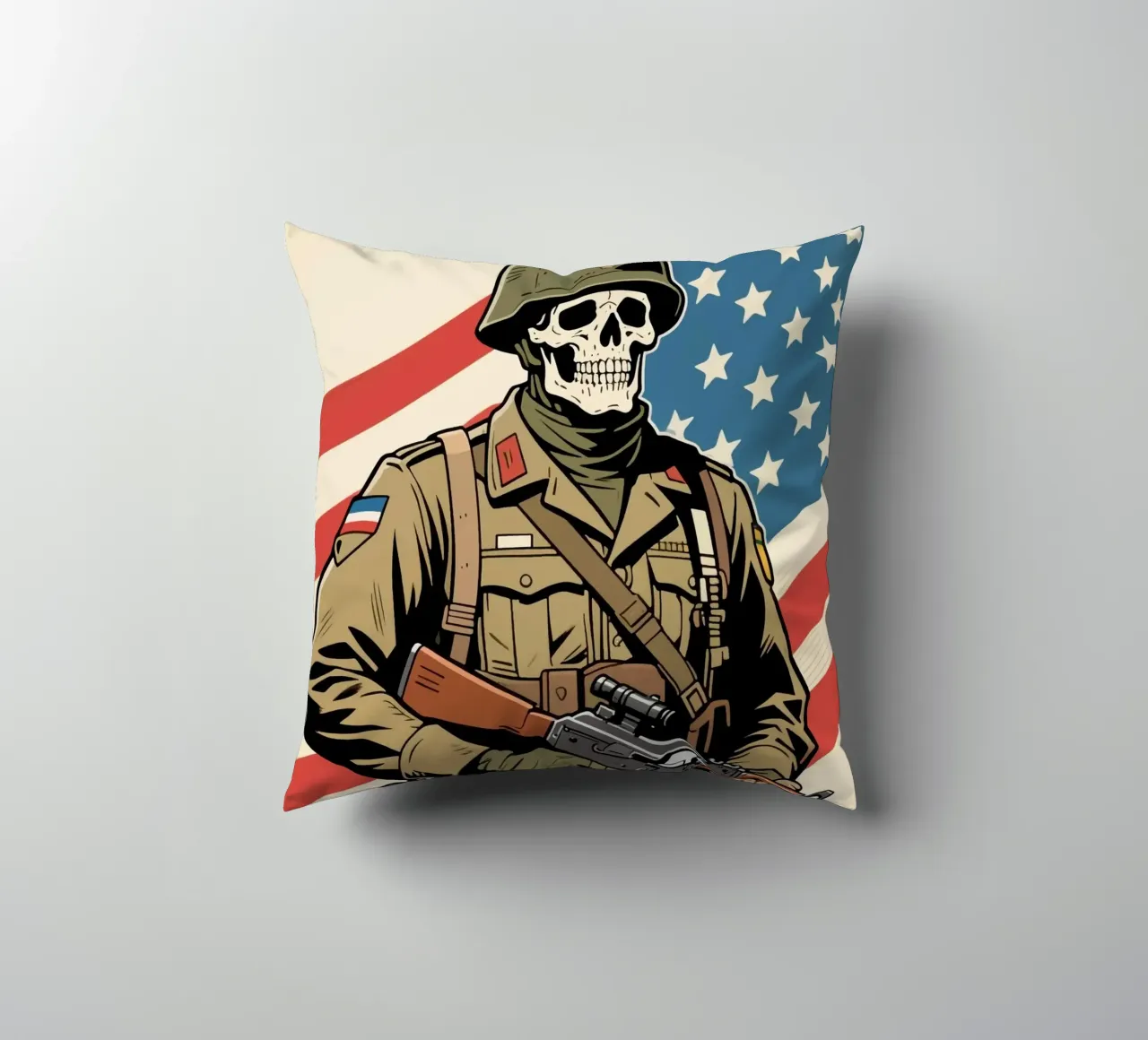 Skull Army cuscino da knowledge