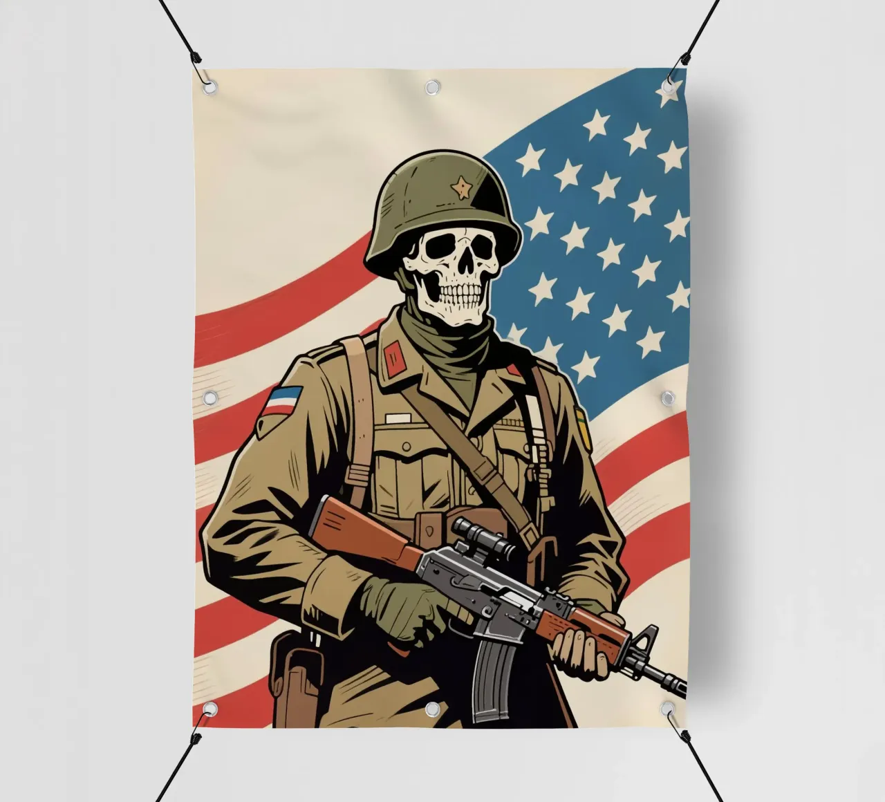 Skull Army telo in pvc da knowledge