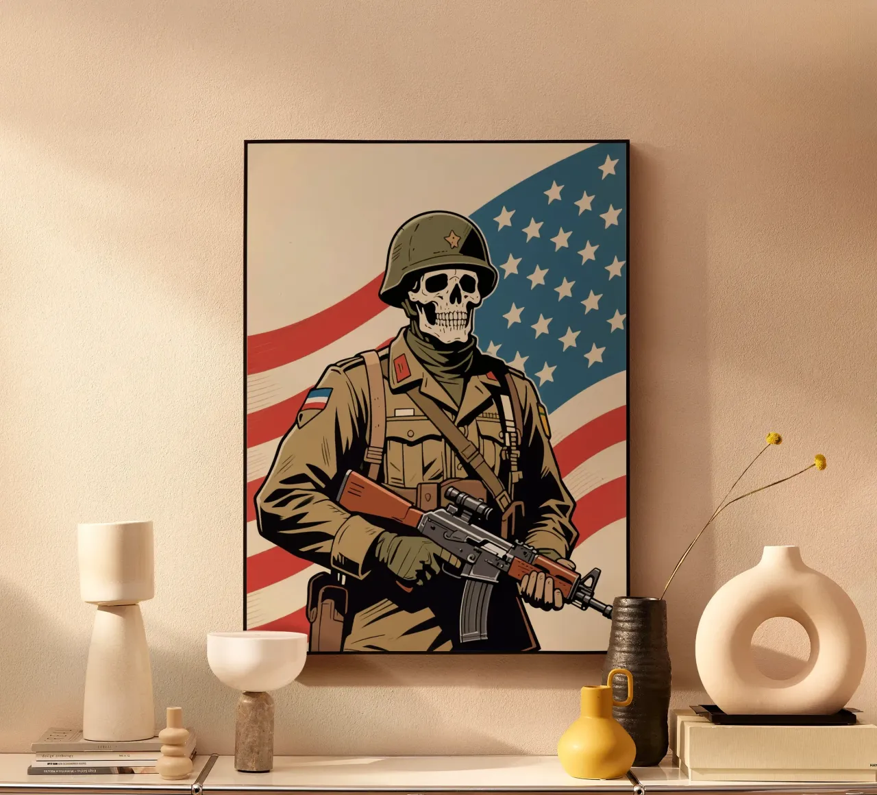 Skull Army alluminio dibond da knowledge