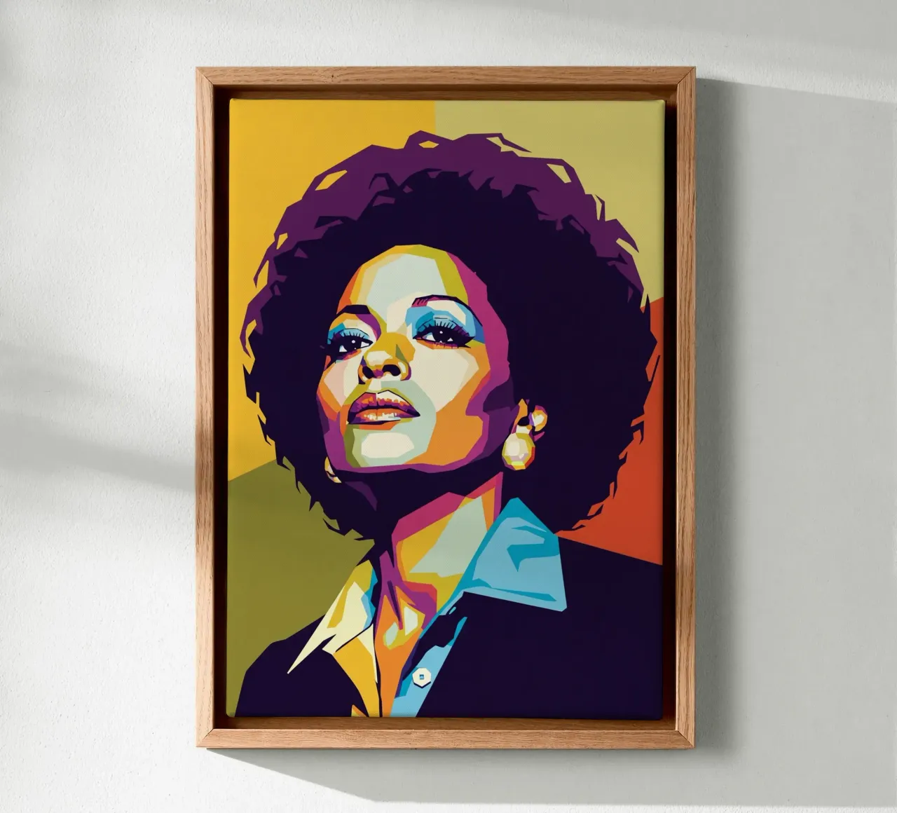 Lo stile iconico di Diana Ross tela con Cornice a cassetta da Hantamrata