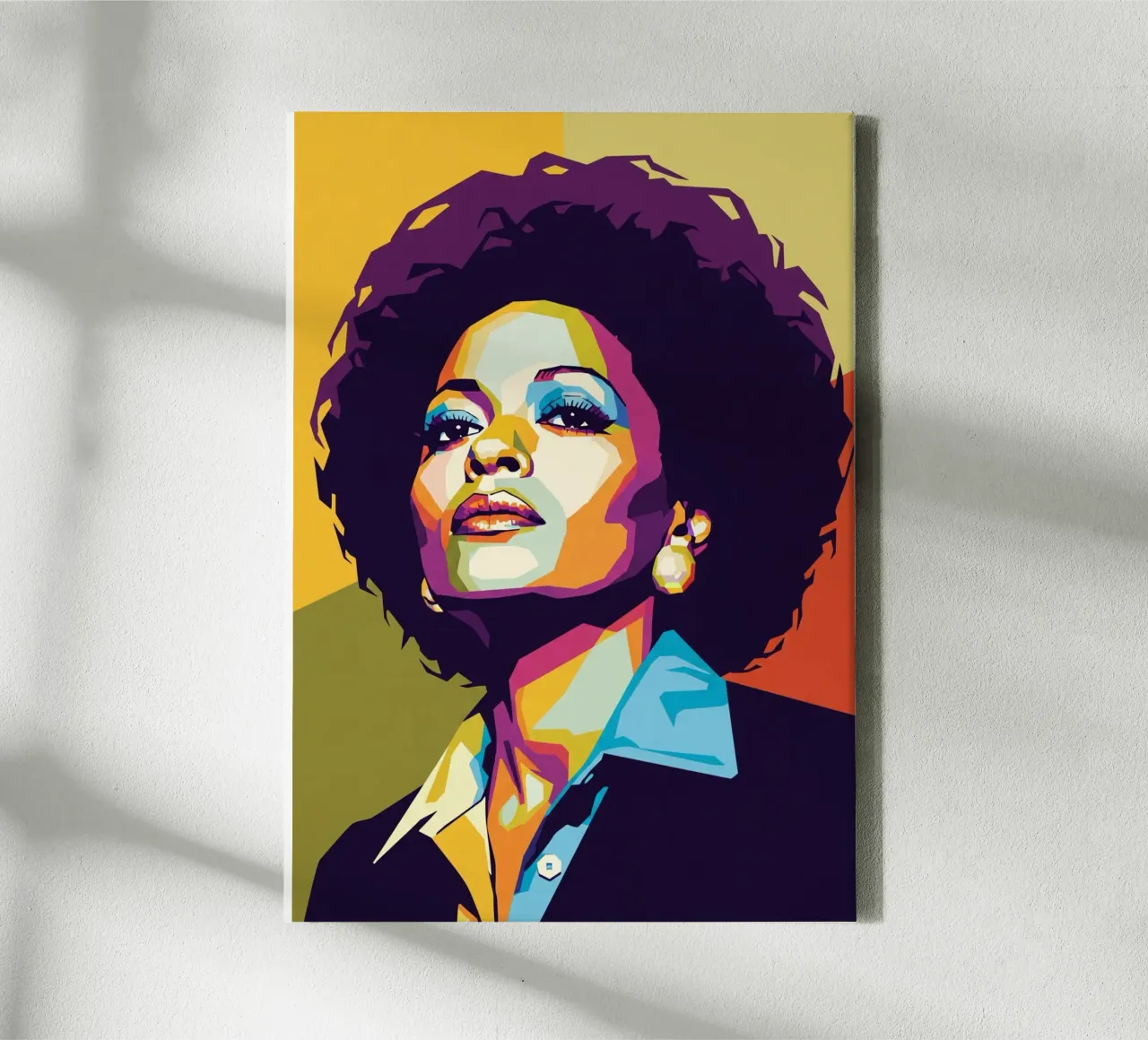 Lo stile iconico di Diana Ross tela con Cornice a cassetta da Hantamrata