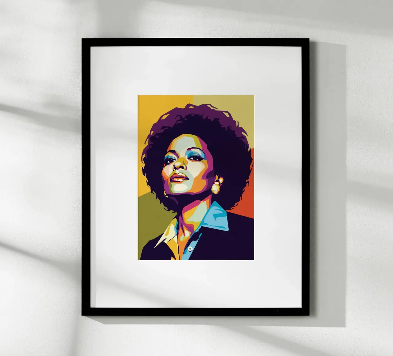 Lo stile iconico di Diana Ross poster con telaio in plastica da Hantamrata