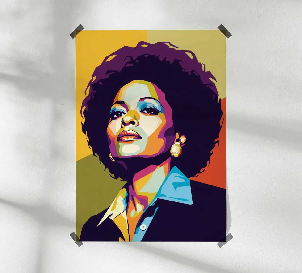 Lo stile iconico di Diana Ross poster con telaio in plastica da Hantamrata