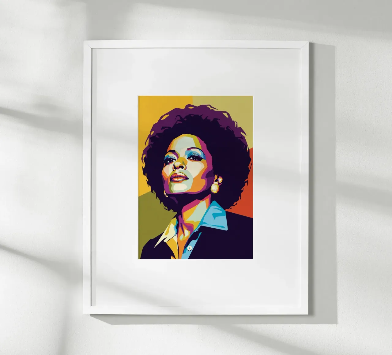 Lo stile iconico di Diana Ross poster con telaio in plastica da Hantamrata