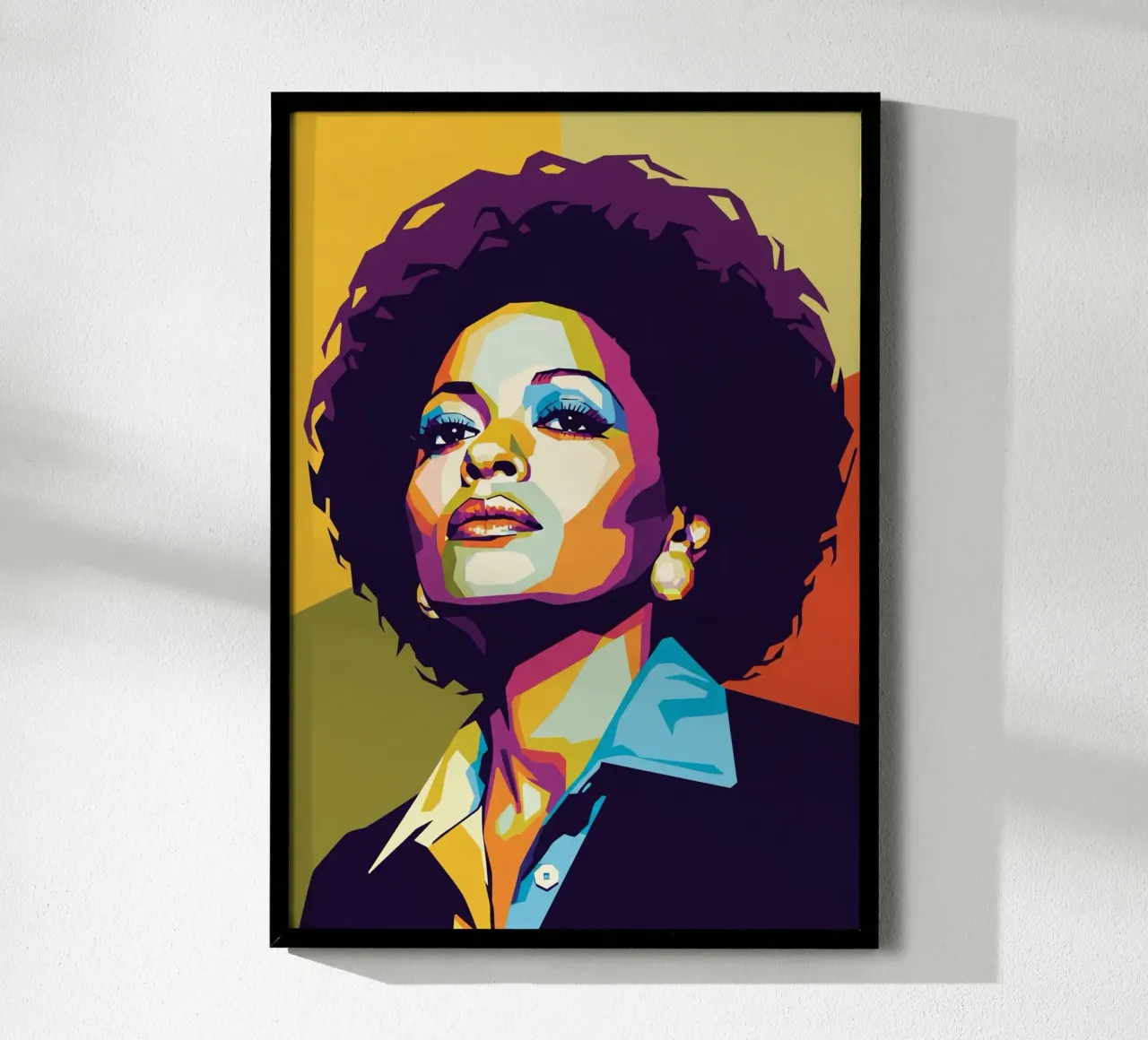 Lo stile iconico di Diana Ross poster con telaio in plastica da Hantamrata