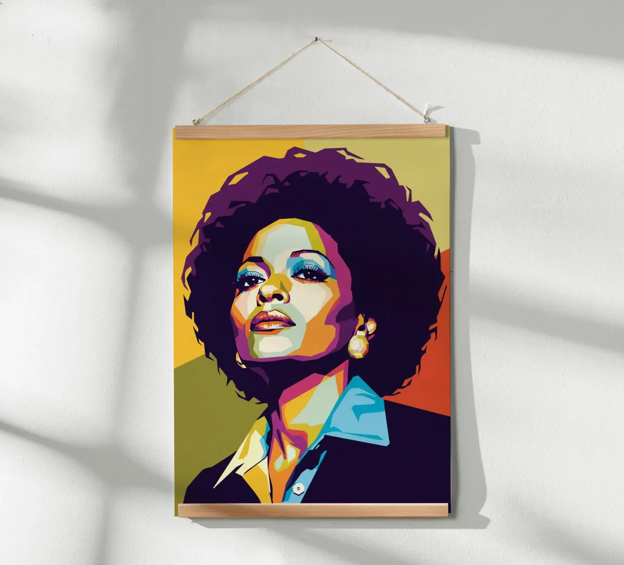 Lo stile iconico di Diana Ross poster con telaio in plastica da Hantamrata