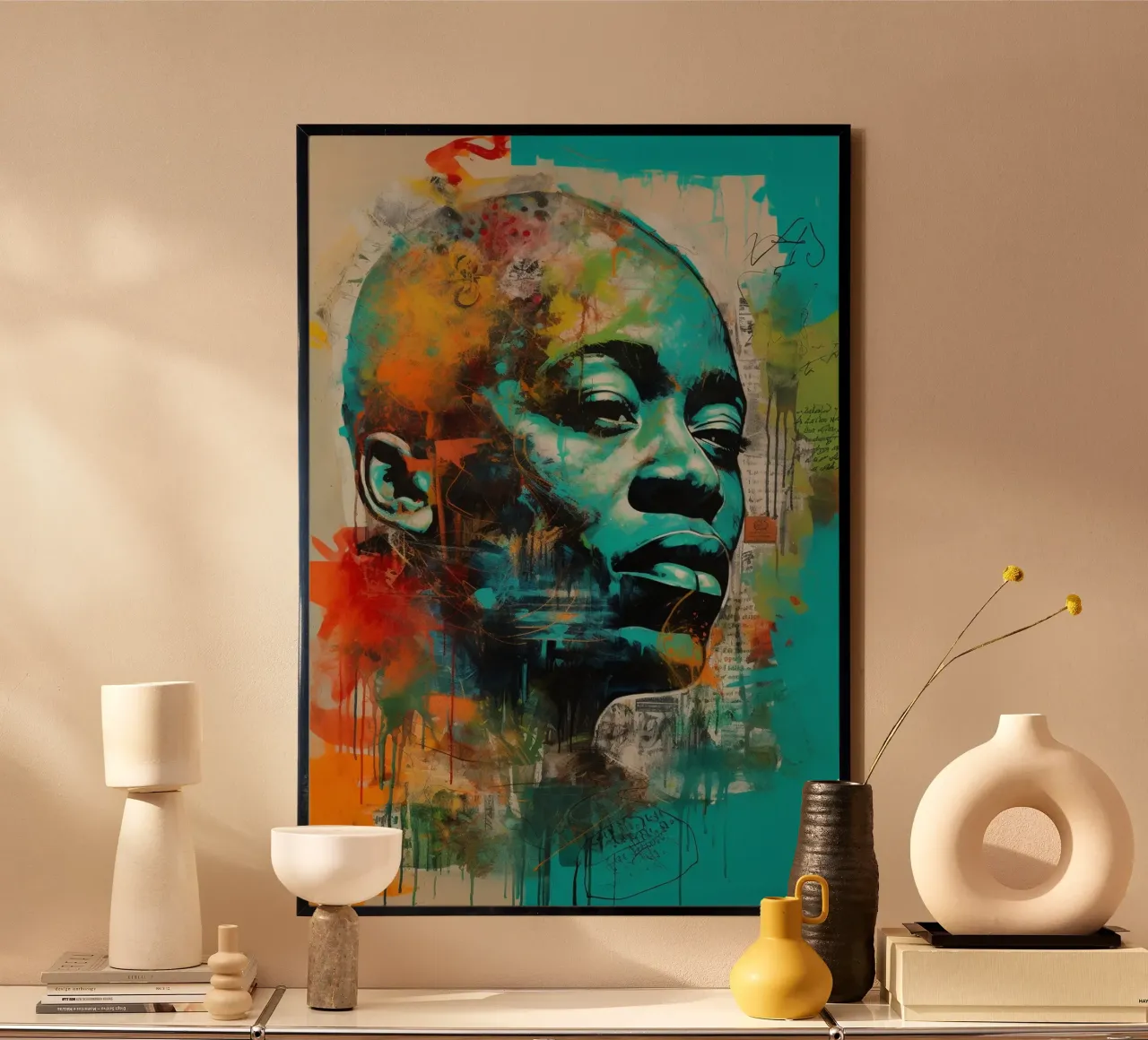 Vivid Expression poster con telaio in alluminio da Mosaic Dialogue