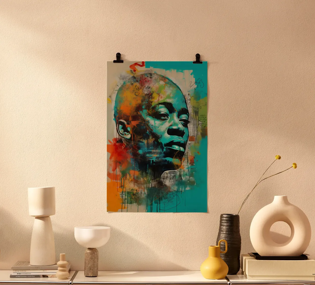 Vivid Expression poster con telaio in alluminio da Mosaic Dialogue