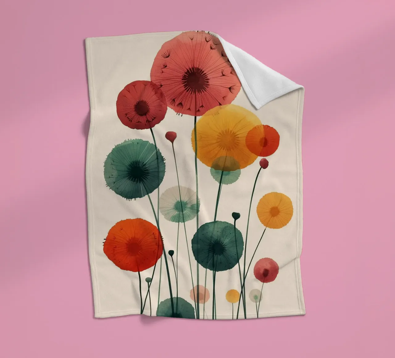 Playful Bloom coperta in pile da Mosaic Dialogue