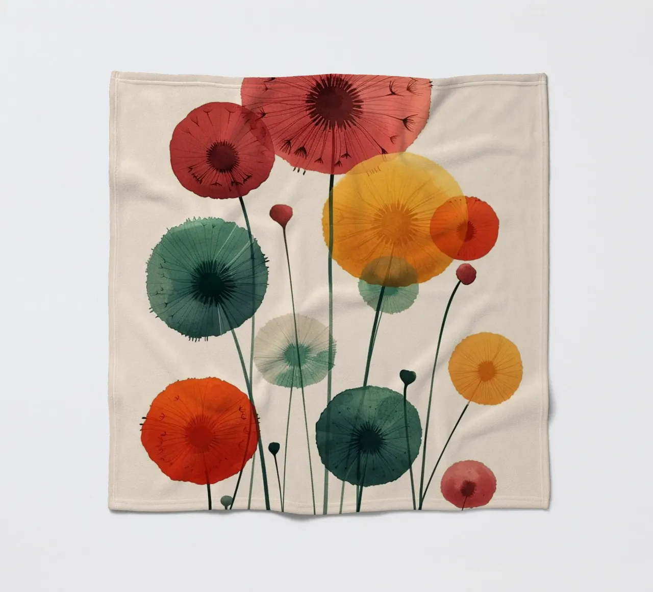 Playful Bloom coperta in pile da Mosaic Dialogue